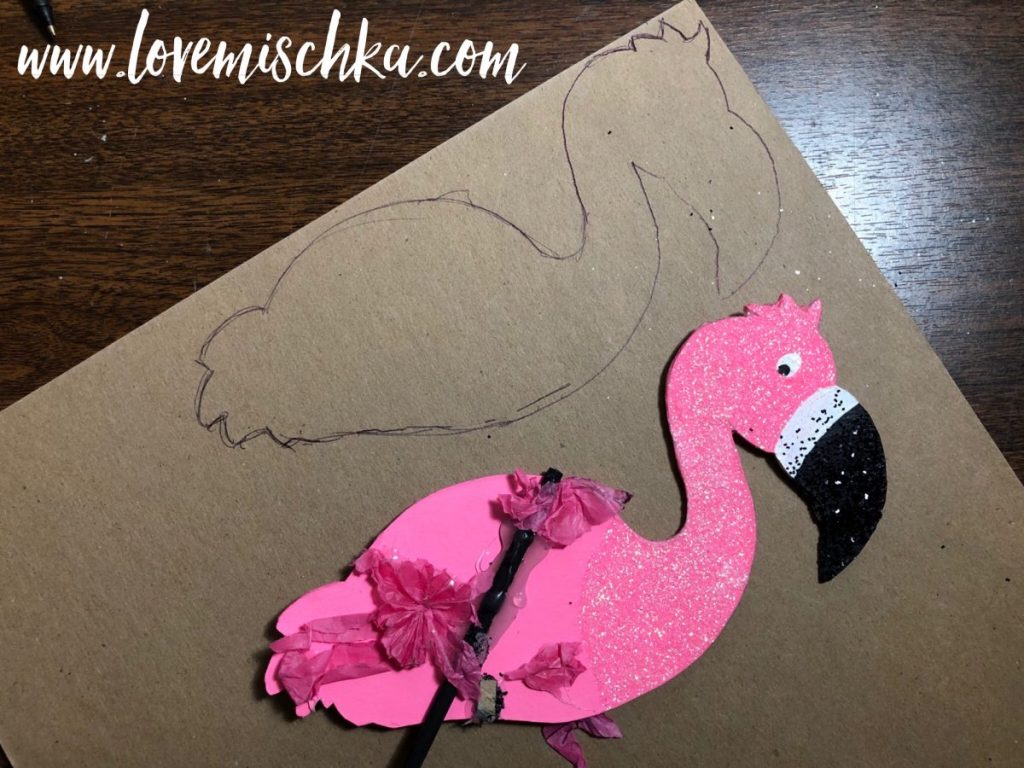 DIY Flamingo Centerpiece Step 1