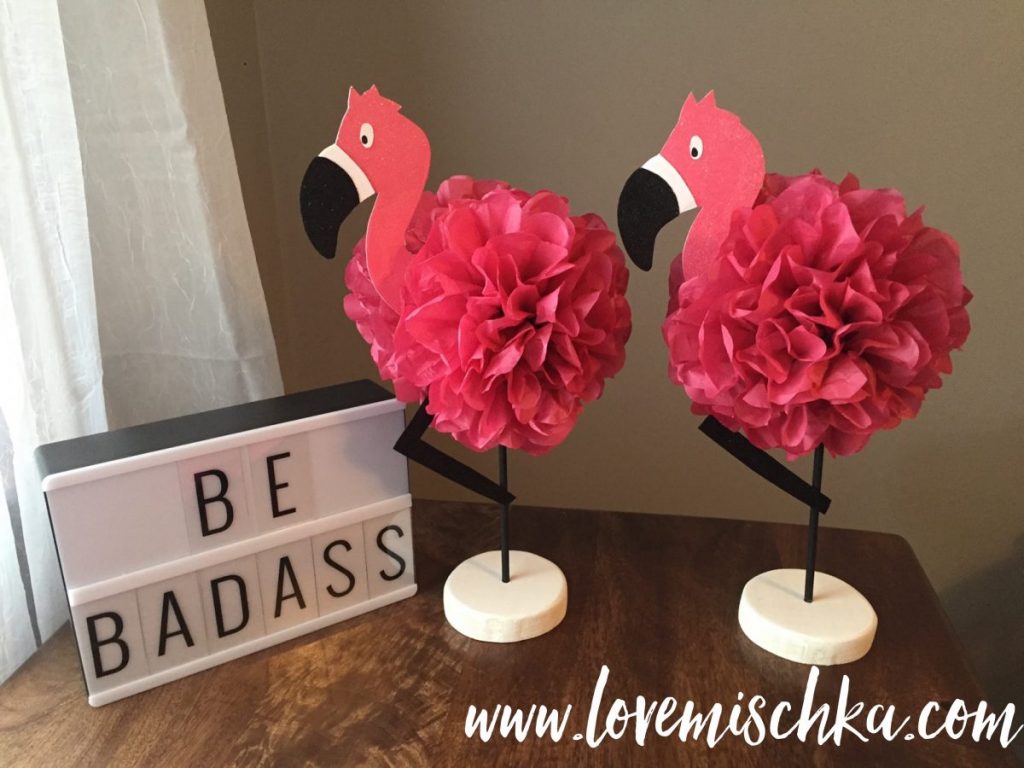 DIY Flamingo Centerpiece