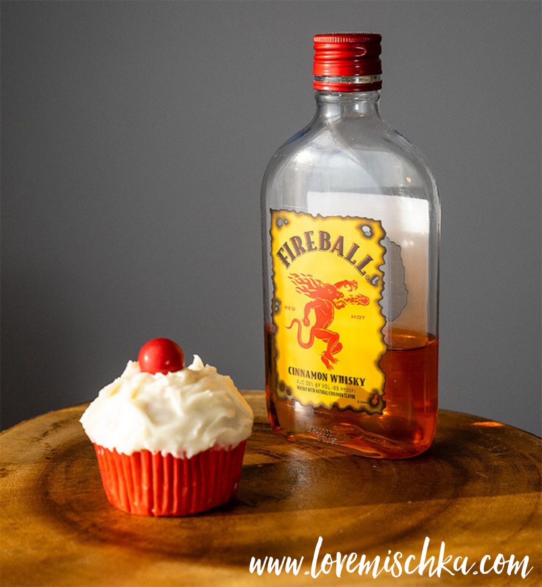 Fireball Poke Cupcakes