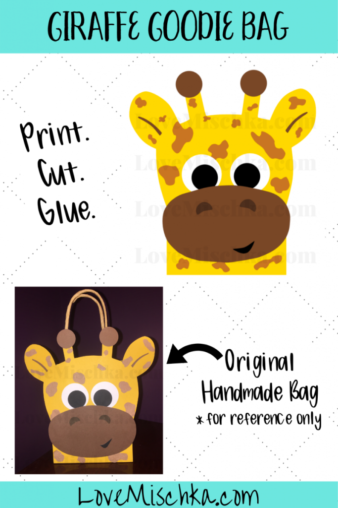 Giraffe DIY Printable Goodie Bags