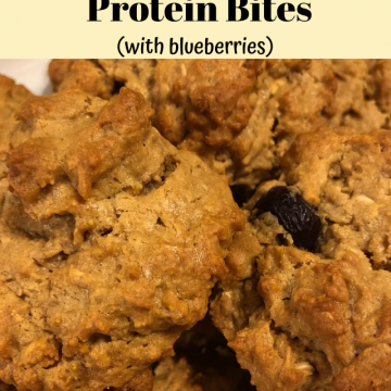 Peanut Butter Protein Bites with Blueberries
