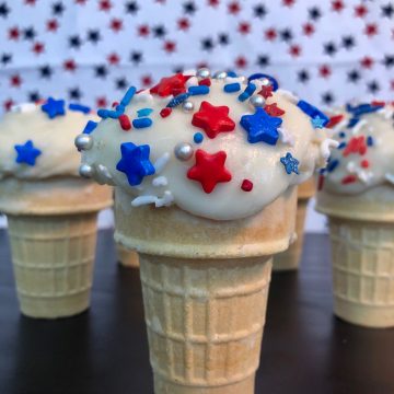 Funfetti Ice Cream Cone Cupcakes