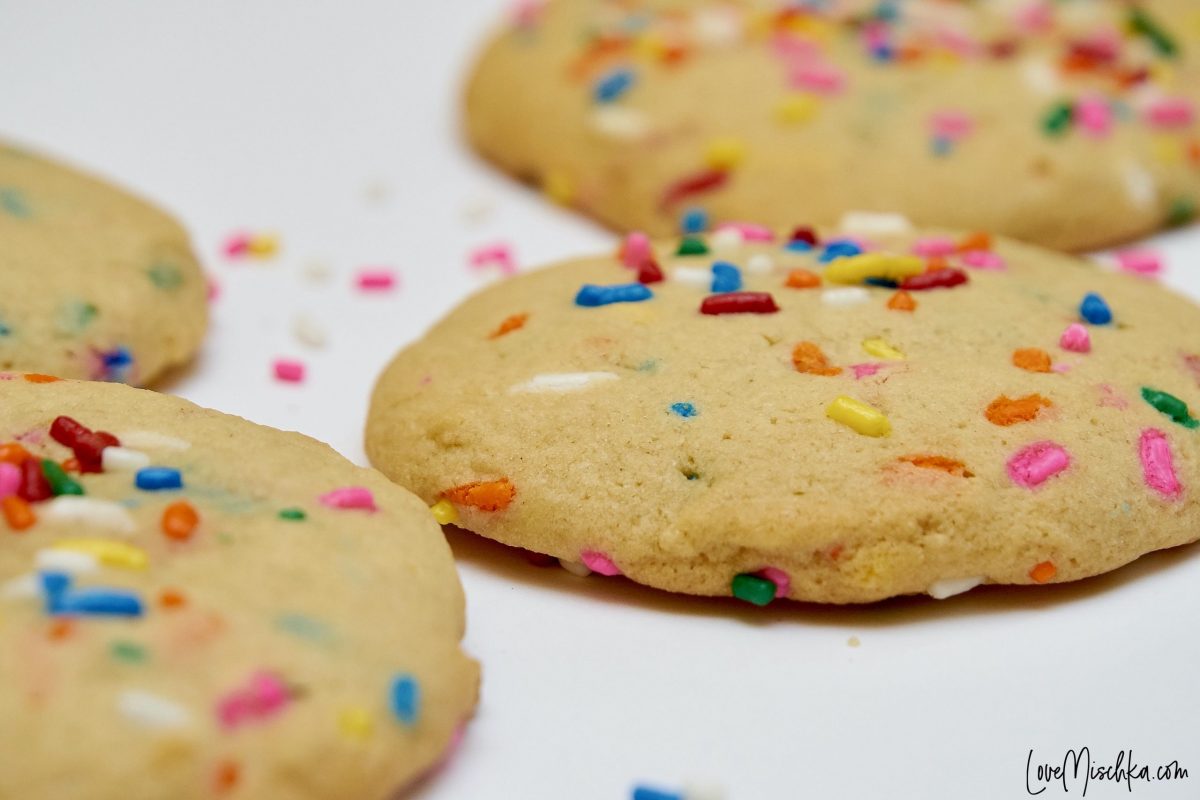Fluffy Chewy Cookies with lots of Rainbow SprinklesSprinkles