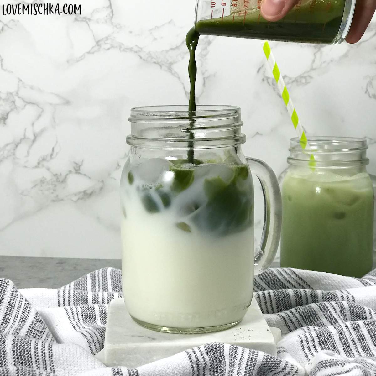 Vanilla Matcha Latte Recipe - Love Mischka