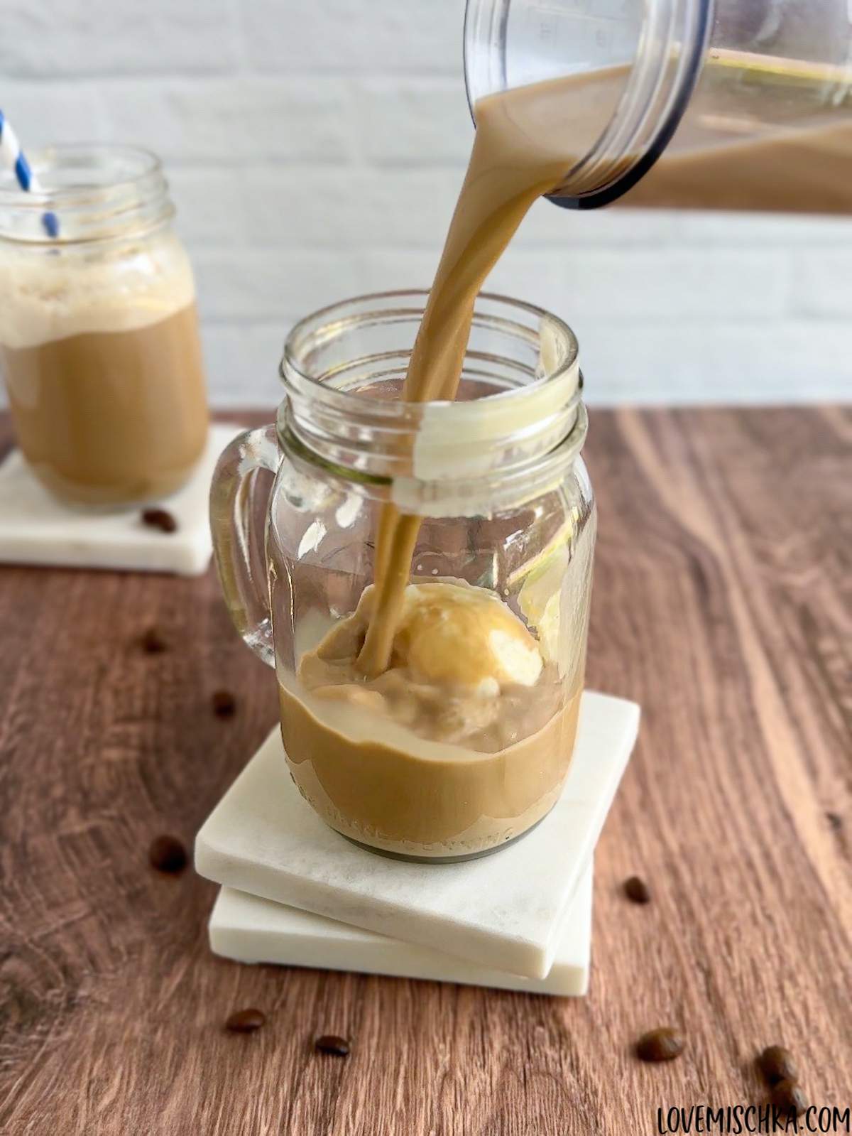 Iced Coffee With Ice Cream - fleurfoodie