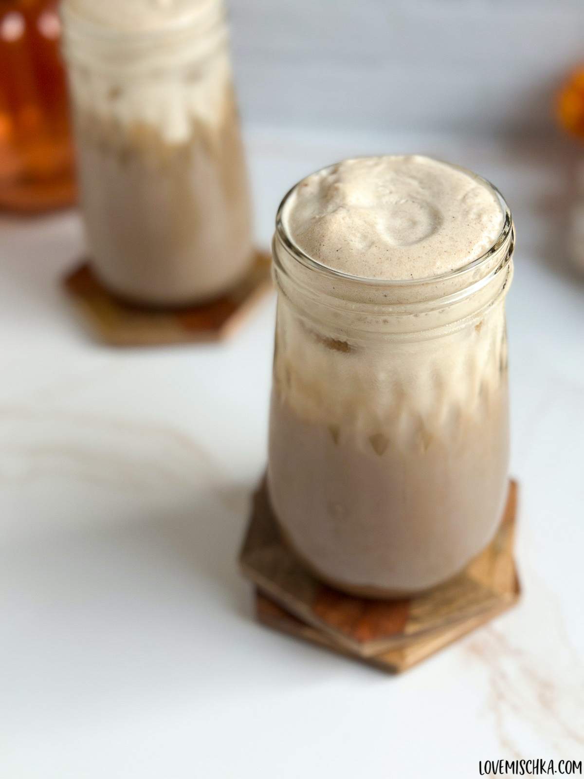 Iced Chai Latte with Pumpkin Cold Foam Recipe - Love Mischka